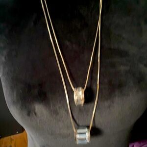 Double necklace, „YES” fashion, modern and elegant
